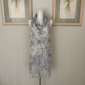 Via Signoria 100% Silk Sleeveless Cowl Neck Dress